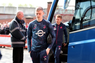 060424 - Middlesbrough v Swansea City - Sky Bet Championship - The Swansea City team arrive