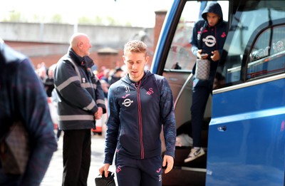 060424 - Middlesbrough v Swansea City - Sky Bet Championship - The Swansea City team arrive