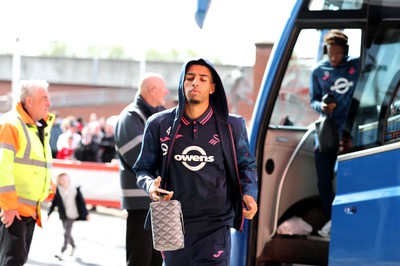 060424 - Middlesbrough v Swansea City - Sky Bet Championship - The Swansea City team arrive