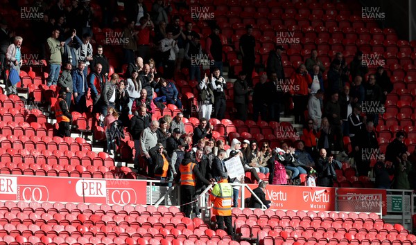 060424 - Middlesbrough v Swansea City - Sky Bet Championship - Swansea City fans after the final whistle
