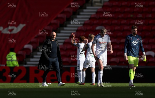 060424 - Middlesbrough v Swansea City - Sky Bet Championship - Swansea City head coach Luke Williams after the final whistle