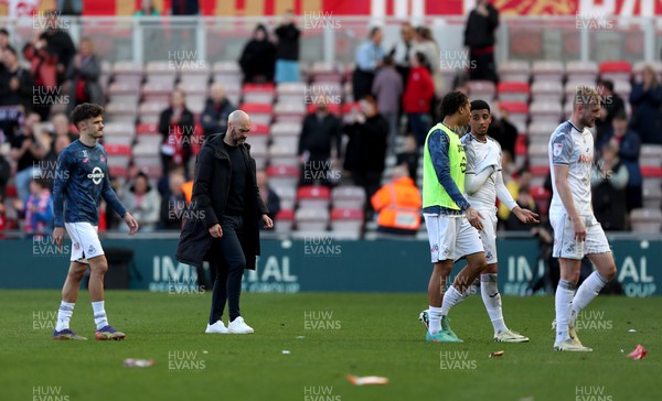 060424 - Middlesbrough v Swansea City - Sky Bet Championship - Swansea City head coach Luke Williams after the final whistle
