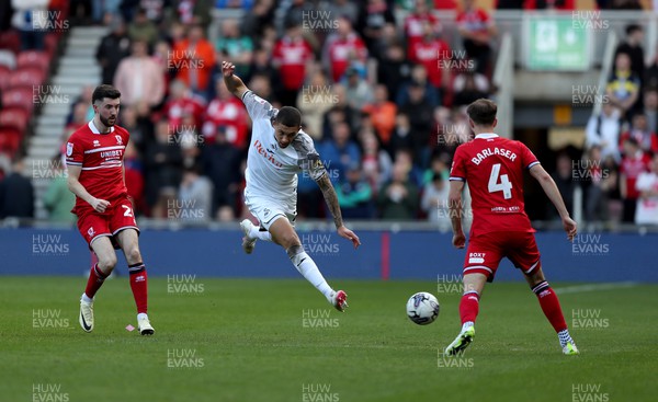060424 - Middlesbrough v Swansea City - Sky Bet Championship - Nathan Wood of Swansea City