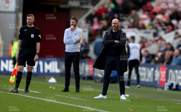 060424 - Middlesbrough v Swansea City - Sky Bet Championship - Swansea City head coach Luke Williams and Middlesbrough manager Michael Carrick