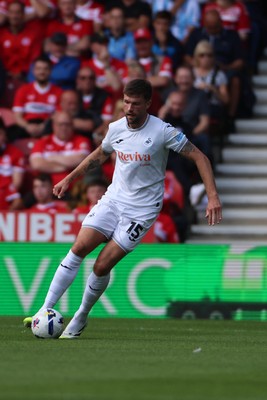 090825 - Middlesbrough v Swansea City - Sky Bet Championship - Swansea City's Cameron Burgess in action 