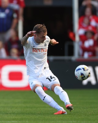 090825 - Middlesbrough v Swansea City - Sky Bet Championship - Swansea City's Josh Tymon in action 