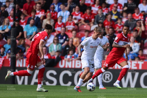 090825 - Middlesbrough v Swansea City - Sky Bet Championship - Swansea City's Ethan Galbraith in action