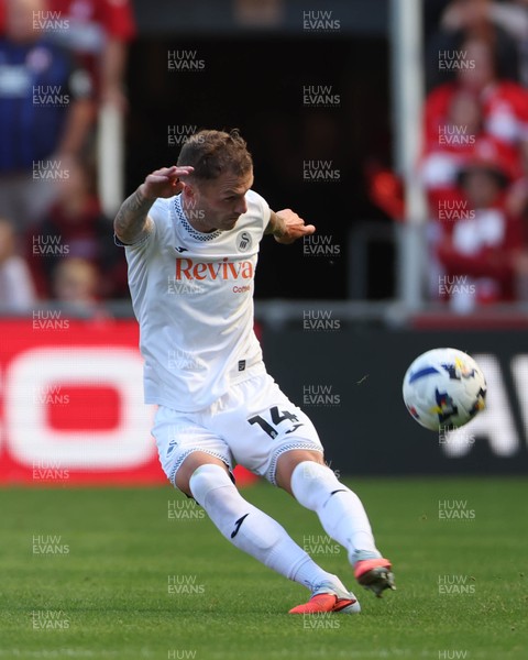 090825 - Middlesbrough v Swansea City - Sky Bet Championship - Swansea City's Josh Tymon in action 