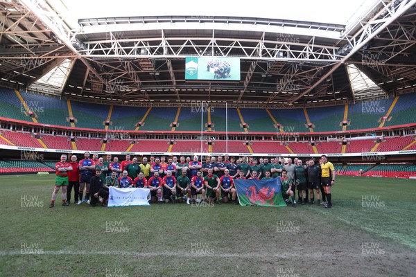 220324 - Military Veterans Hubs - all the players pose before the final 
