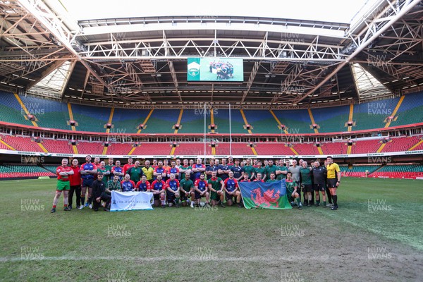 220324 - Military Veterans Hubs - all the players pose before the final 