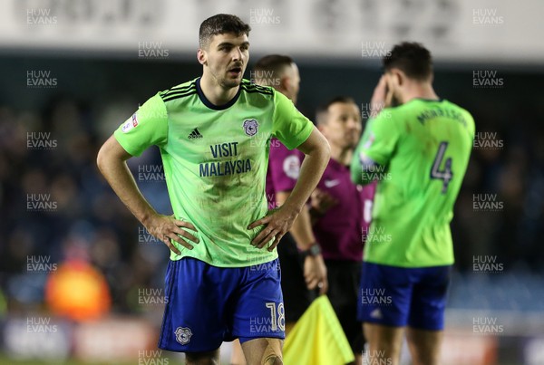 090218 - Millwall v Cardiff City - SkyBet Championship - Dejected Callum Paterson of Cardiff City at full time