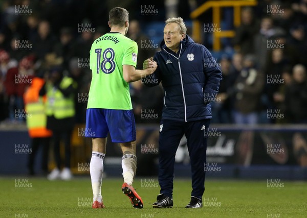 090218 - Millwall v Cardiff City - SkyBet Championship - Cardiff Manager Neil Warnock and Callum Paterson at full time