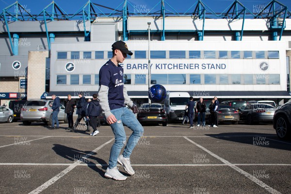 120222 - Millwall v Cardiff City - Sky Bet Championship - Millwall fan pictured