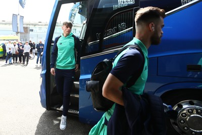 130424 - Millwall v Cardiff City - Sky Bet Championship - Cian Ashford of Cardiff City arrives ahead of kick-off