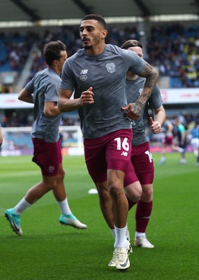 130424 - Millwall v Cardiff City - Sky Bet Championship - Karlan Grant of Cardiff City warms up before kick-off