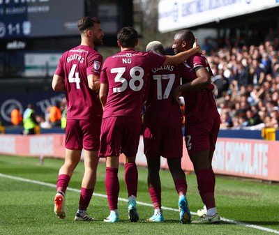 130424 - Millwall v Cardiff City - Sky Bet Championship - Yakou Meite of Cardiff celebrates scoring a goal