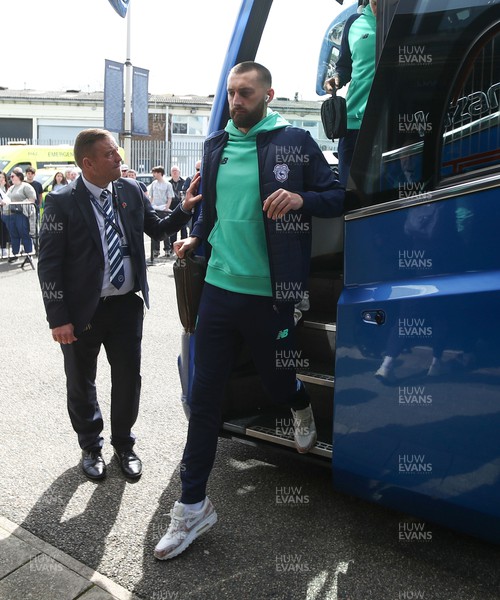 130424 - Millwall v Cardiff City - Sky Bet Championship - Nathaniel Phillips of Cardiff City arrives ahead of kick-off