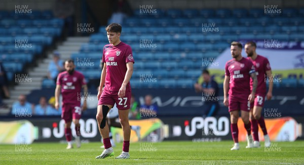 130424 - Millwall v Cardiff City - Sky Bet Championship - Rubin Colwill of Cardiff City looks dejected after a goal from Jake Cooper of Millwall 