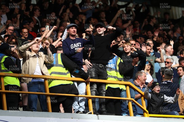 130424 - Millwall v Cardiff City - Sky Bet Championship - Millwall fans celebrate after the final whistle