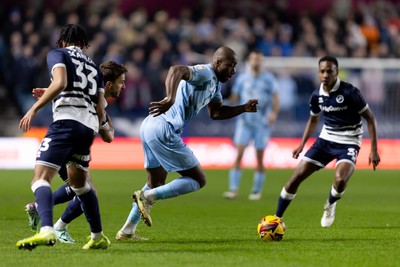 210125 - Millwall v Cardiff City - Sky Bet Championship - Yakou Méïte of Cardiff City in action