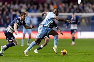 210125 - Millwall v Cardiff City - Sky Bet Championship - Yakou Méïte of Cardiff City in action