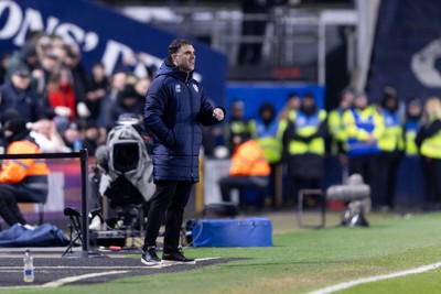 210125 - Millwall v Cardiff City - Sky Bet Championship - Ömer Riza manager of Cardiff City  gestures