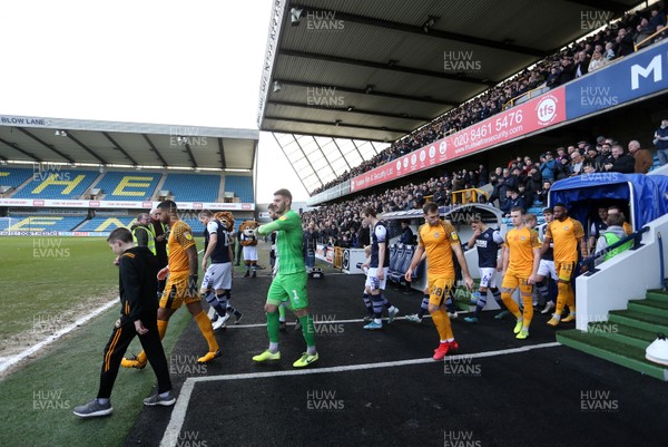 040120 - Millwall v Newport County - FA Cup Round 3 - Teams walk out of the tunnel