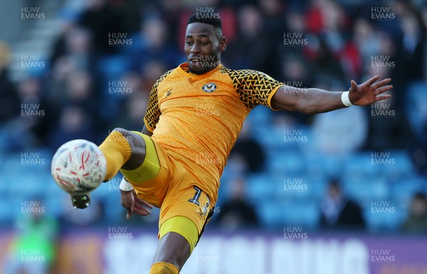 040120 - Millwall v Newport County - FA Cup Round 3 - Jamille Matt of Newport County takes a shot at goal