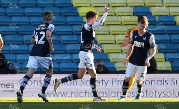 040120 - Millwall v Newport County - FA Cup Round 3 - Connor Mahoney of Millwall celebrates scoring a goal from the penalty spot