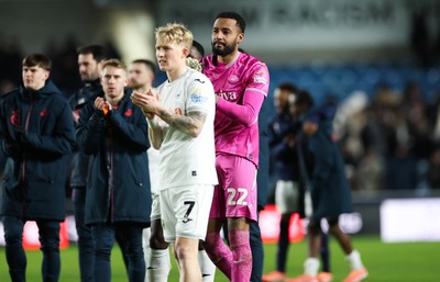 040126 - Millwall v Swansea City, EFL Sky Bet Championship -  Swansea City goalkeeper Lawrence Vigouroux at the end of the match