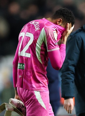 040126 - Millwall v Swansea City, EFL Sky Bet Championship -  Swansea City goalkeeper Lawrence Vigouroux at the end of the match