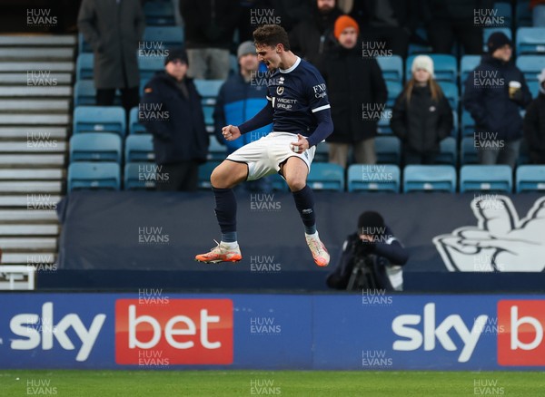 040126 - Millwall v Swansea City, EFL Sky Bet Championship - Mihailo Ivanovic of Millwall celebrates after scoring goal