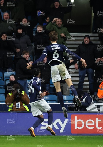040126 - Millwall v Swansea City, EFL Sky Bet Championship -  Caleb Taylor of Millwall celebrates after he scores the second goal