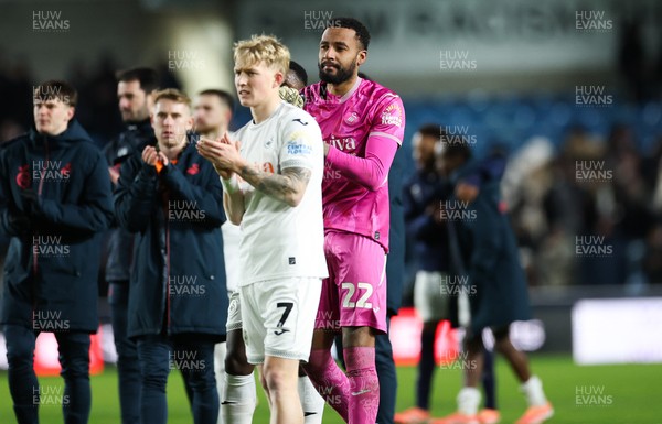 040126 - Millwall v Swansea City, EFL Sky Bet Championship -  Swansea City goalkeeper Lawrence Vigouroux at the end of the match