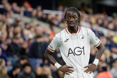 131026 - Millwall v Swansea City - Sky Bet Championship -  Moussa Kounfolo Yeo of Swansea City