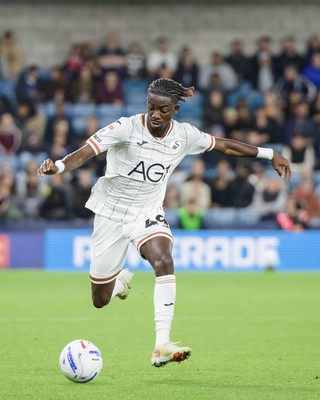 131026 - Millwall v Swansea City - Sky Bet Championship -  Moussa Kounfolo Yeo of Swansea City in action