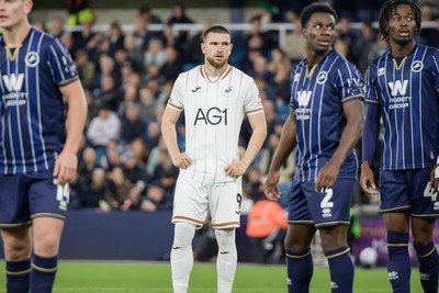 131026 - Millwall v Swansea City - Sky Bet Championship -  Zan Vipotnik of Swansea City