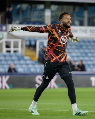 131026 - Millwall v Swansea City - Sky Bet Championship -  Lawrence Vigouroux of Swansea City warming up