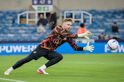 131026 - Millwall v Swansea City - Sky Bet Championship -  Andrew Lee Fisher of Swansea City warming up