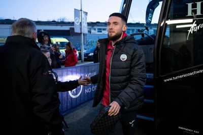 140323 - Millwall v Swansea City - Sky Bet Championship - Swansea City squad arrives at The Den