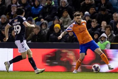 140323 - Millwall v Swansea City - Sky Bet Championship - Ryan Manning of Swansea City City controls the ball