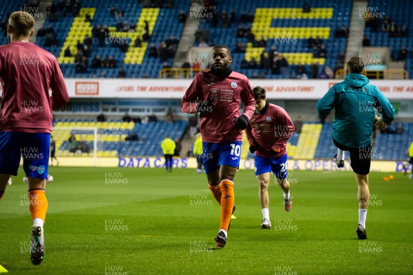 140323 - Millwall v Swansea City - Sky Bet Championship - Olivier Ntcham of Swansea City warms up