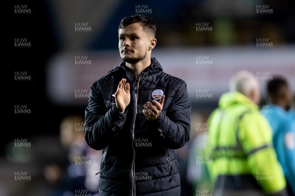 140323 - Millwall v Swansea City - Sky Bet Championship - Liam Walsh of Swansea City applauds the fans