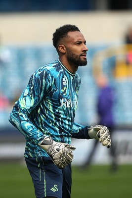260425 - Millwall v Swansea City - Sky Bet Championship - Lawrence Vigouroux of Swansea warms up 