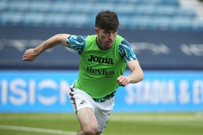 260425 - Millwall v Swansea City - Sky Bet Championship - Josh Key of Swansea warms up 