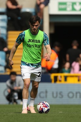 260425 - Millwall v Swansea City - Sky Bet Championship - Josh Key of Swansea City warms up