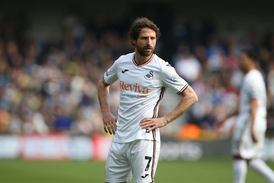 260425 - Millwall v Swansea City - Sky Bet Championship - Joe Allen  of Swansea