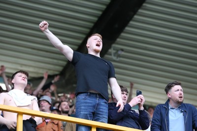 260425 - Millwall v Swansea City - Sky Bet Championship - Swansea fan at the final whistle 