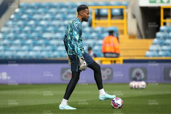 260425 - Millwall v Swansea City - Sky Bet Championship - Lawrence Vigouroux of Swansea warms up 