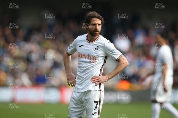 260425 - Millwall v Swansea City - Sky Bet Championship - Joe Allen  of Swansea